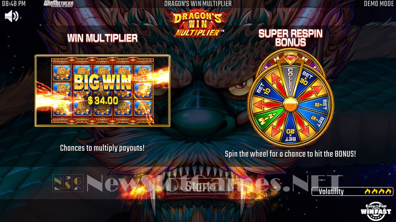 Dragons Win Multiplier Slot Demo Image