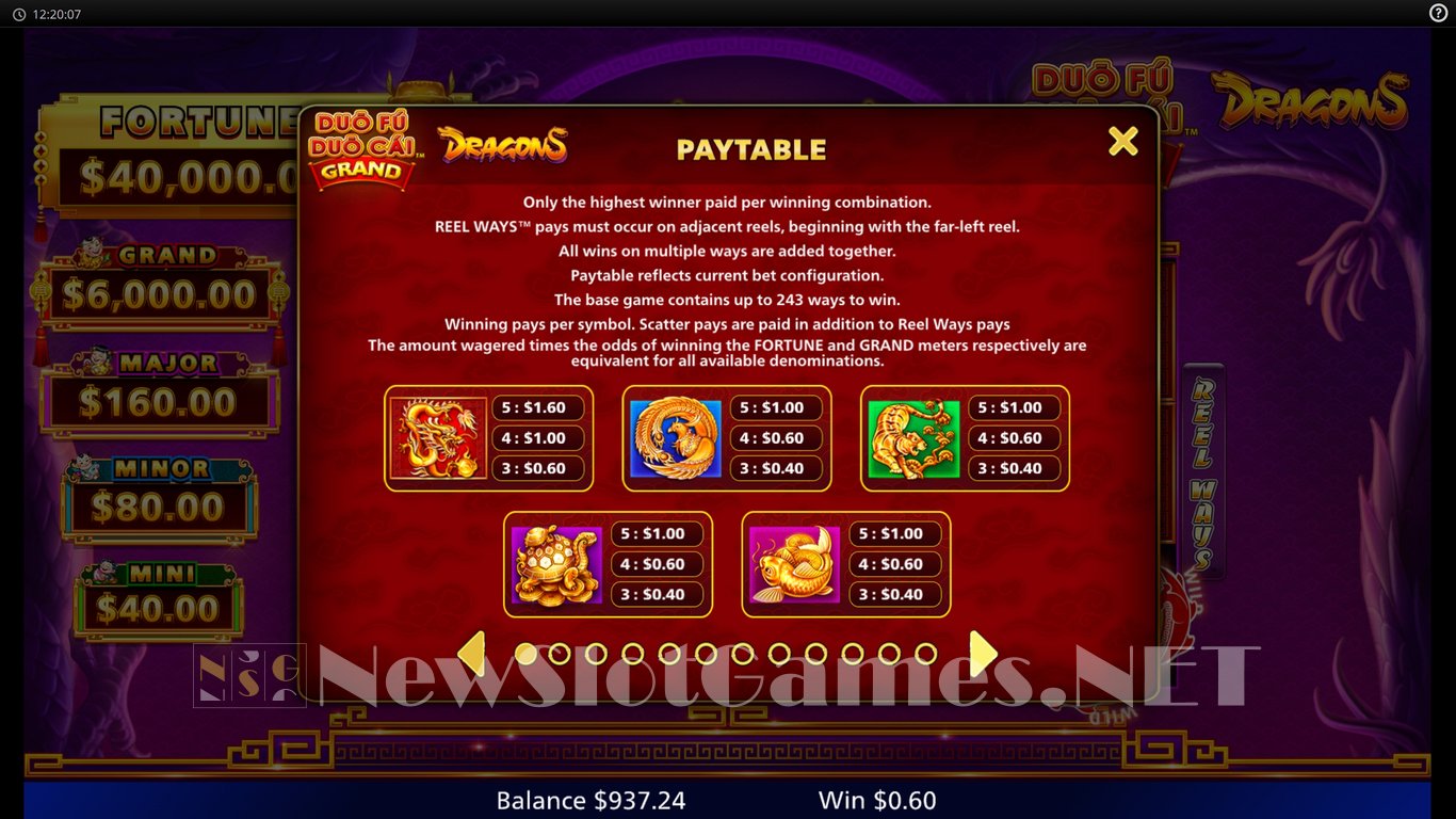Duo Fu Duo Cai Grand Dragons Slot Slot Image in Demo - pic. 6