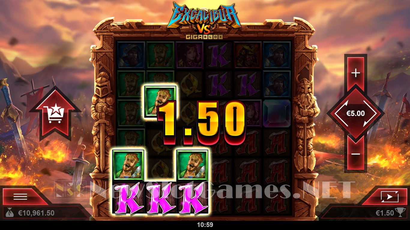 Excalibur VS GigaBlox Slot Slot Image in Demo - pic. 4