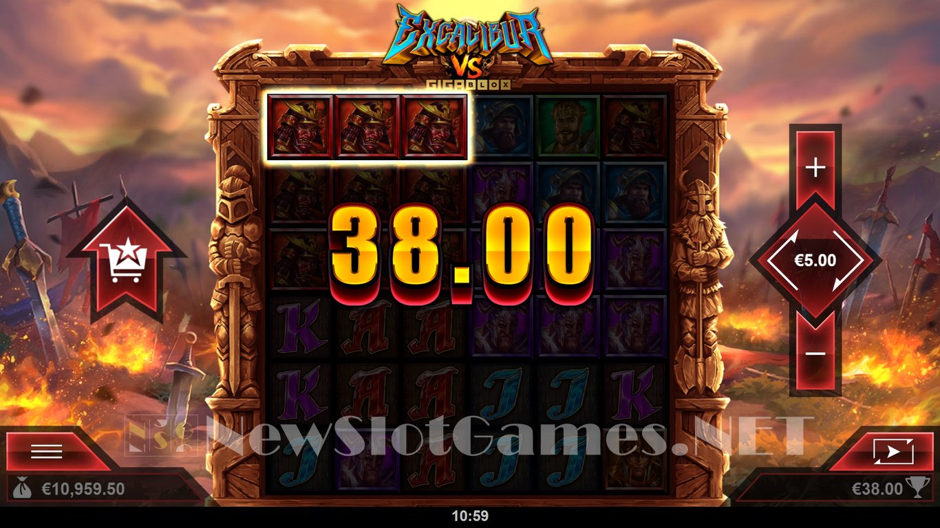 Excalibur VS GigaBlox Slot Slot Image in Demo - pic. 6