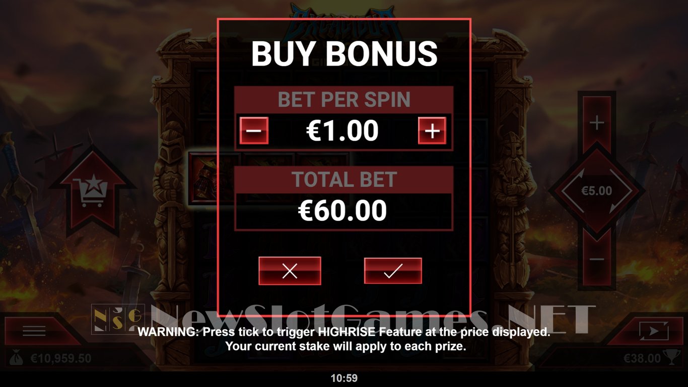 Excalibur VS GigaBlox Slot Slot Image in Demo - pic. 7