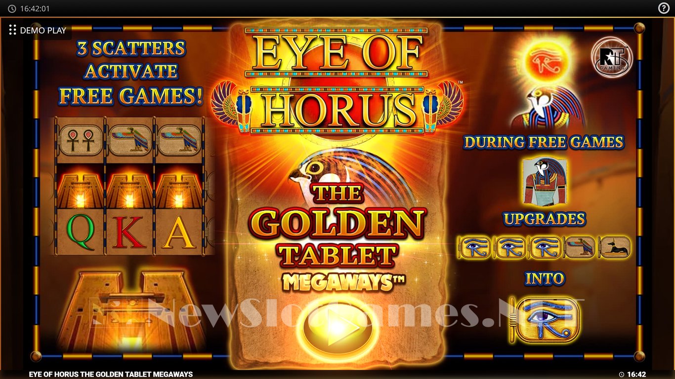 Eye of Horus Golden Tablet Megaways Slot Demo Image