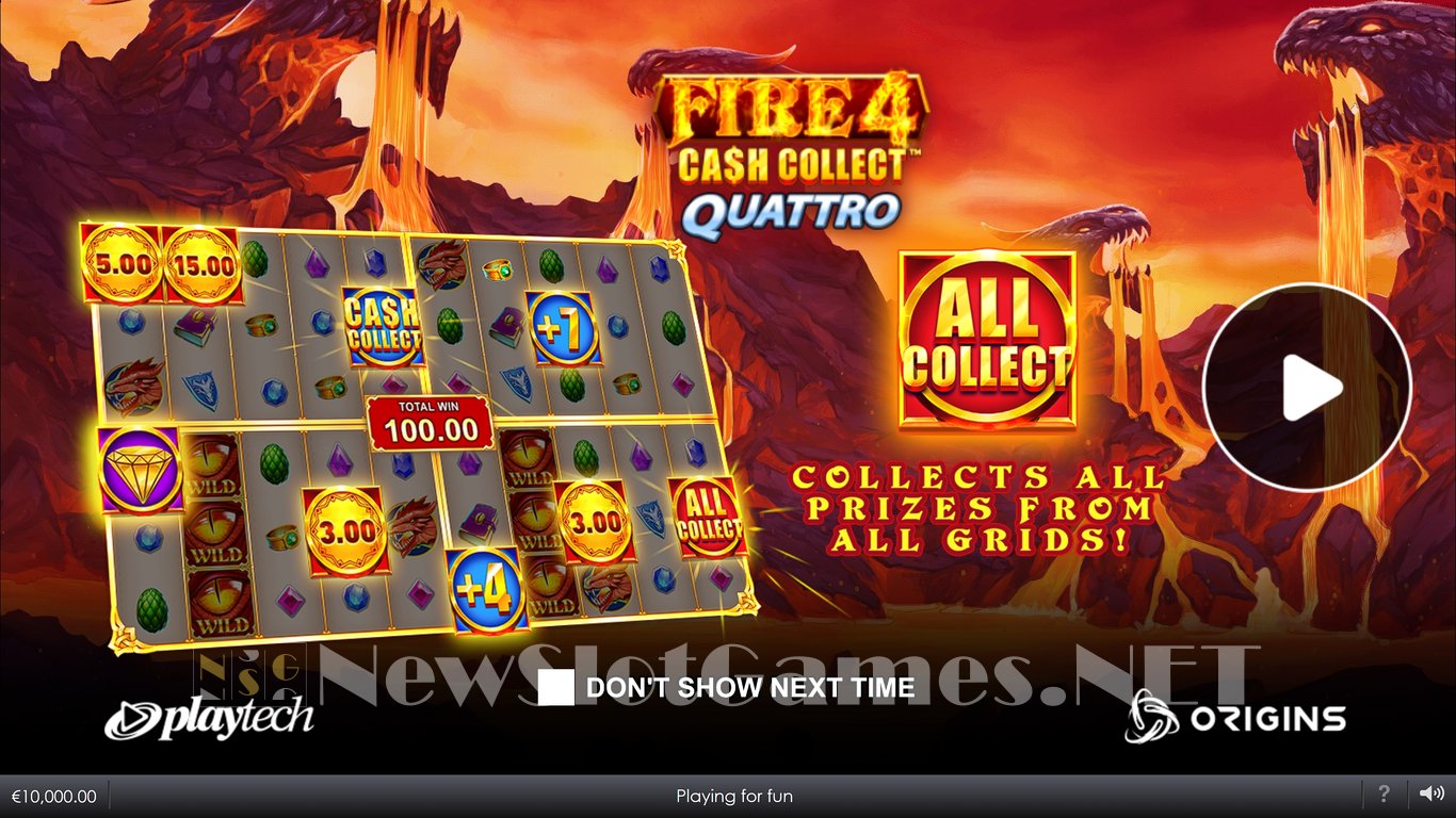 Fire 4 Cash Collect Quattro Slot Demo Image