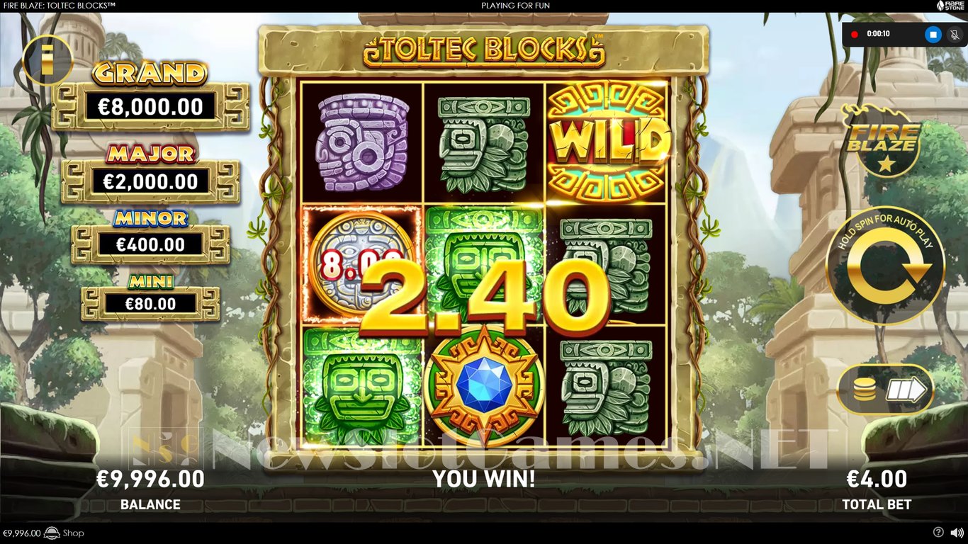 Fire Blaze Toltec Blocks Slot Demo Image