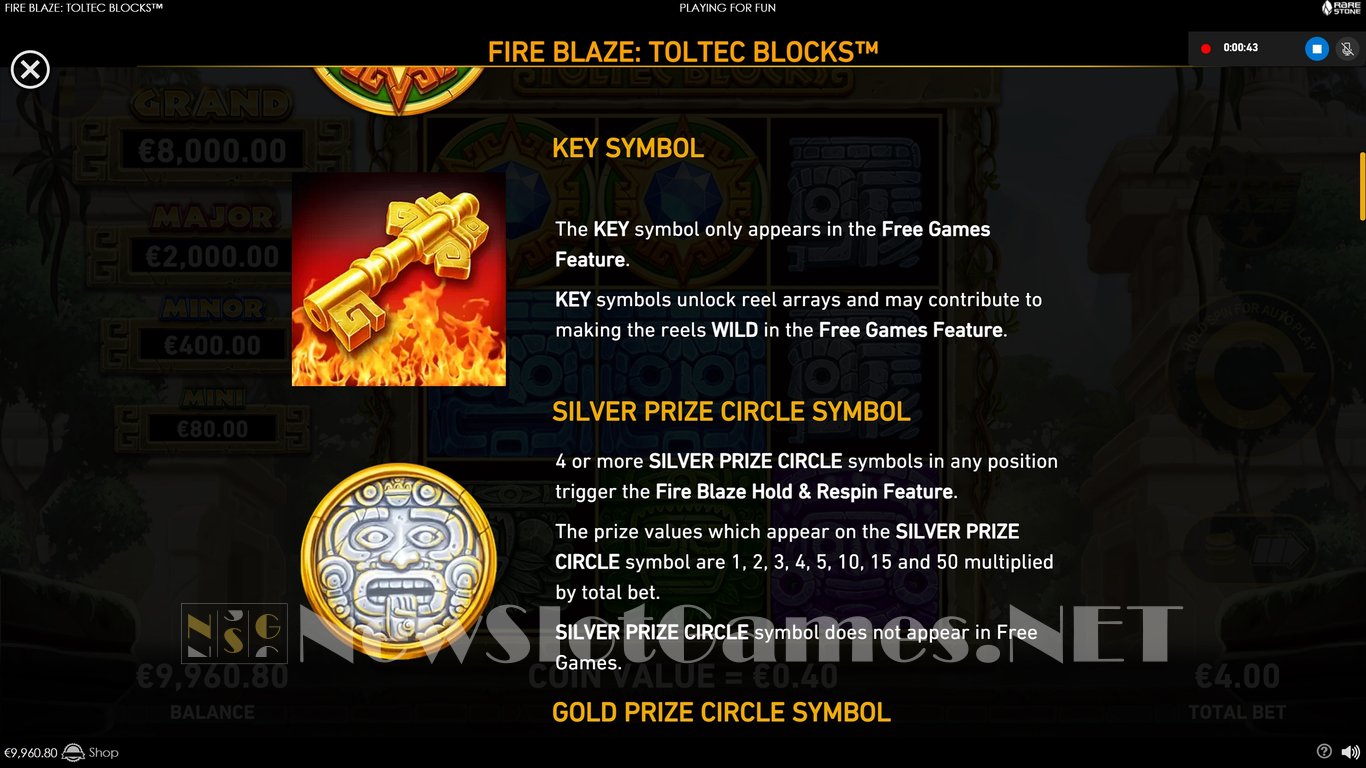 Fire Blaze Toltec Blocks Slot Slot Image in Demo - pic. 10