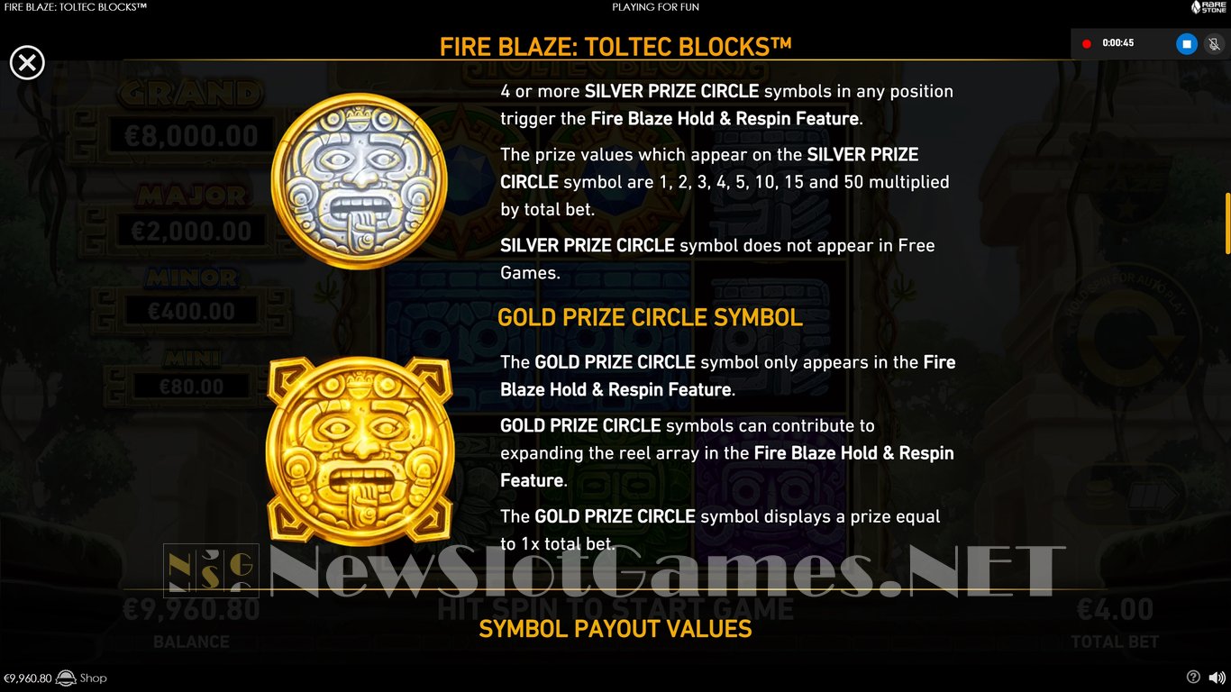 Fire Blaze Toltec Blocks Slot Slot Image in Demo - pic. 11