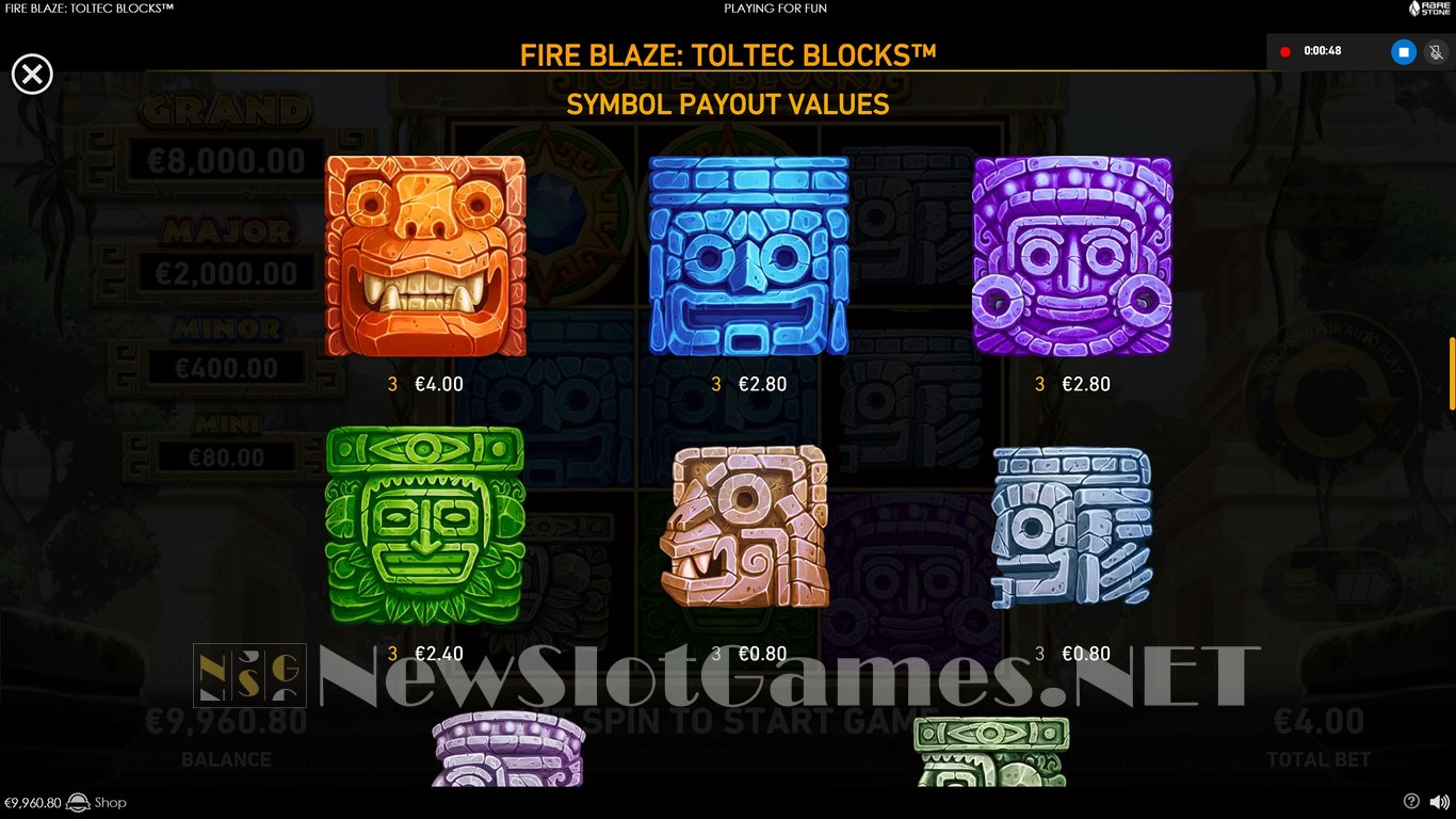 Fire Blaze Toltec Blocks Slot Slot Image in Demo - pic. 12