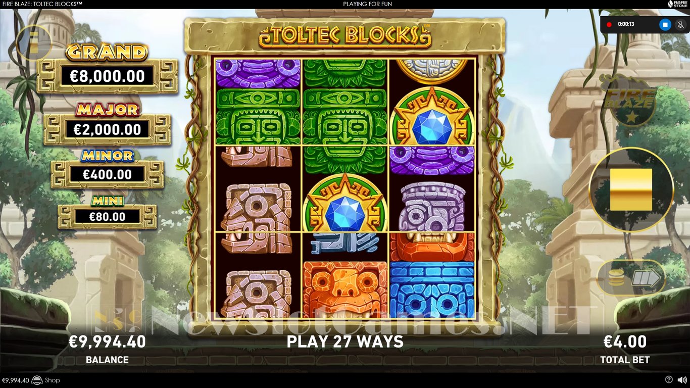 Fire Blaze Toltec Blocks Slot Slot Image in Demo - pic. 2