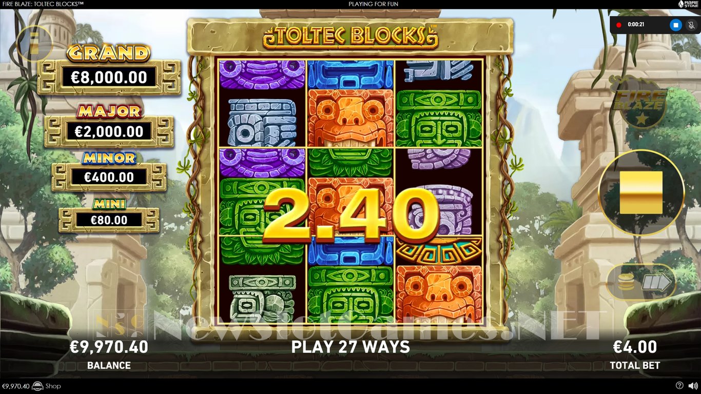 Fire Blaze Toltec Blocks Slot Slot Image in Demo - pic. 7