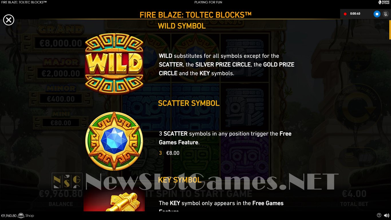 Fire Blaze Toltec Blocks Slot Slot Image in Demo - pic. 9