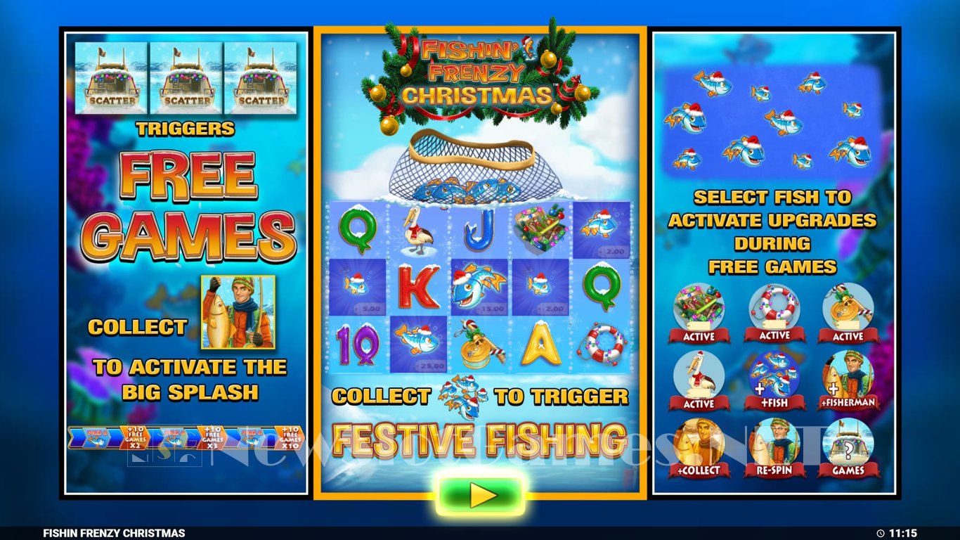 Fishin Frenzy Christmas Slot Demo Image