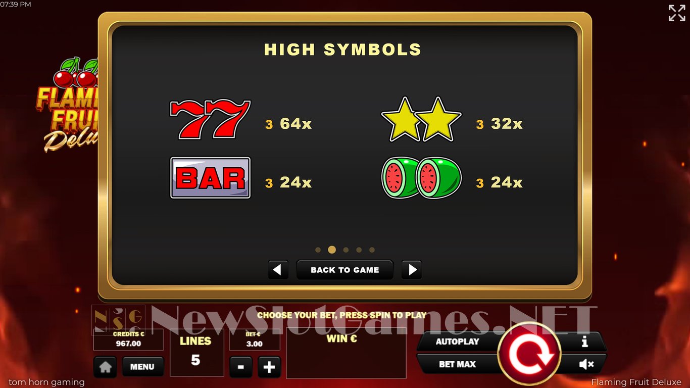 Flaming Fruit Deluxe Slot Slot Image in Demo - pic. 7