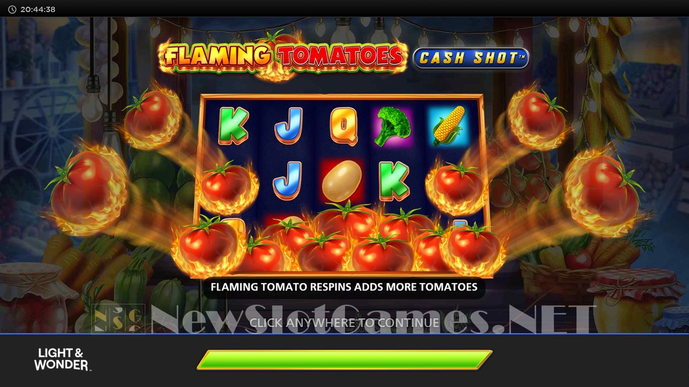Flaming Tomatoes Cash Shot Slot Demo Image