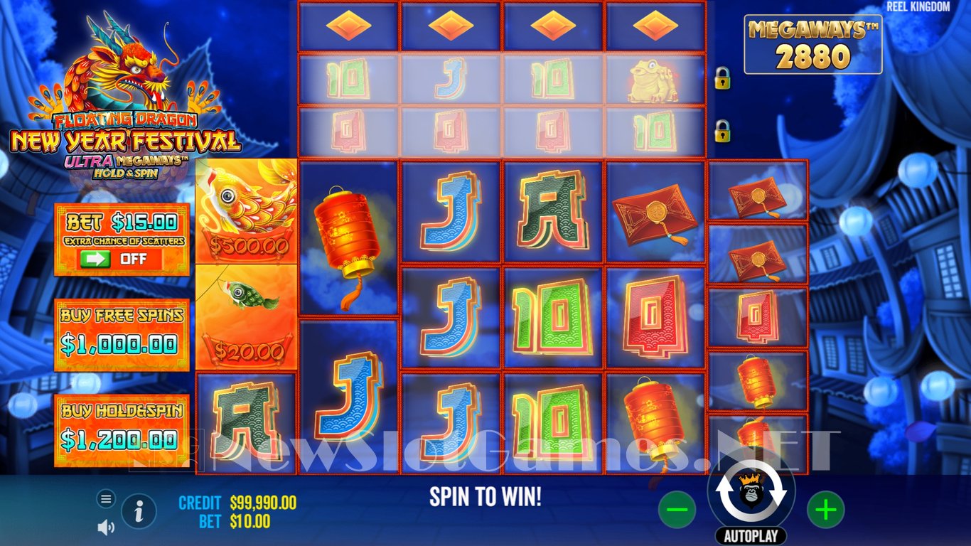 Floating Dragon New Year Festival Ultra Megaways Slot Demo Image