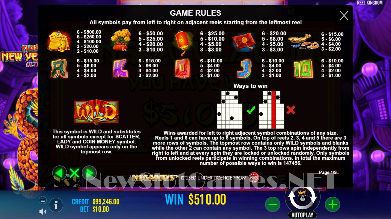 Floating Dragon New Year Festival Ultra Megaways Slot Slot Image in Demo - pic. 18
