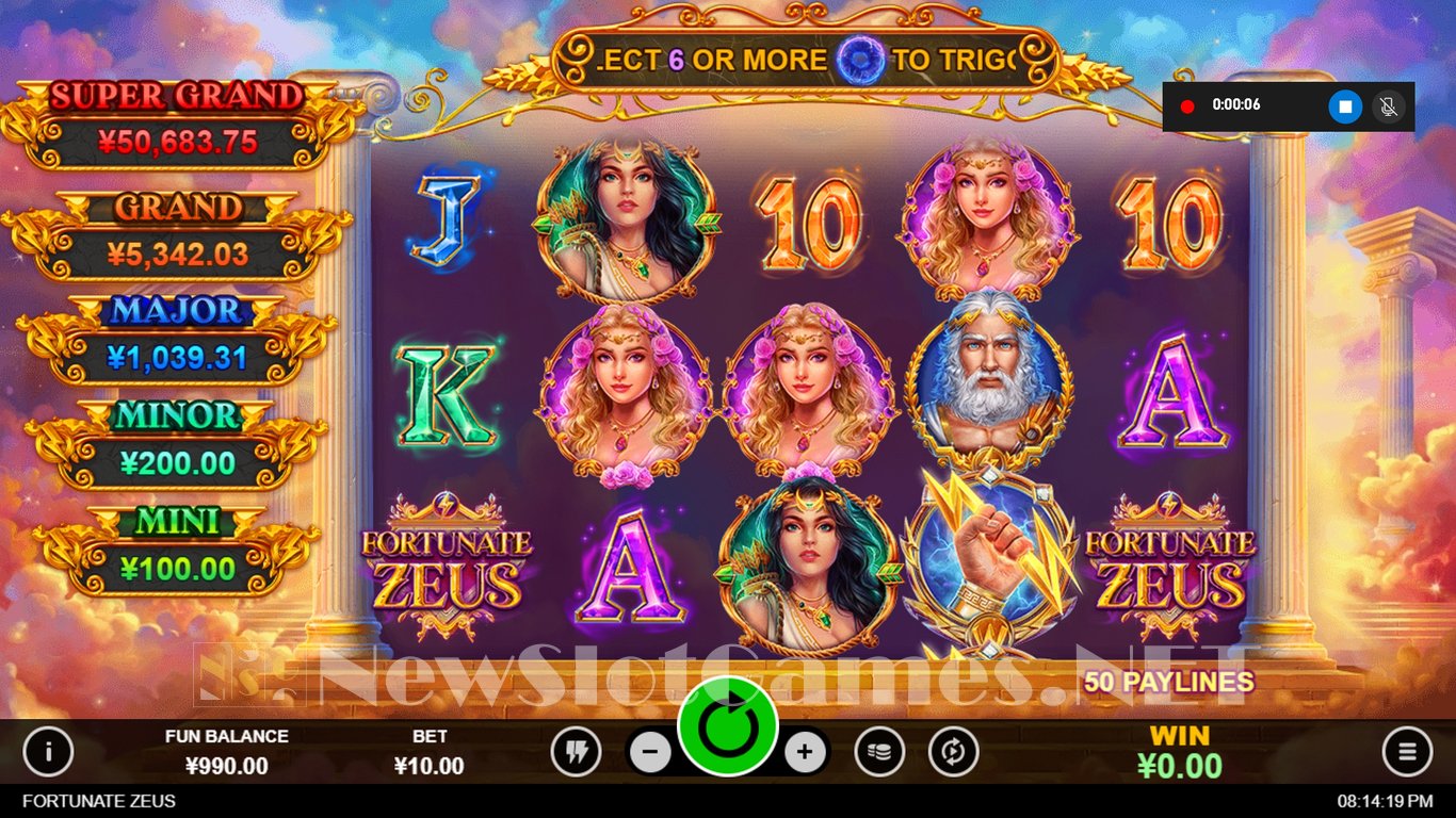 Fortunate Zeus Slot Demo Image