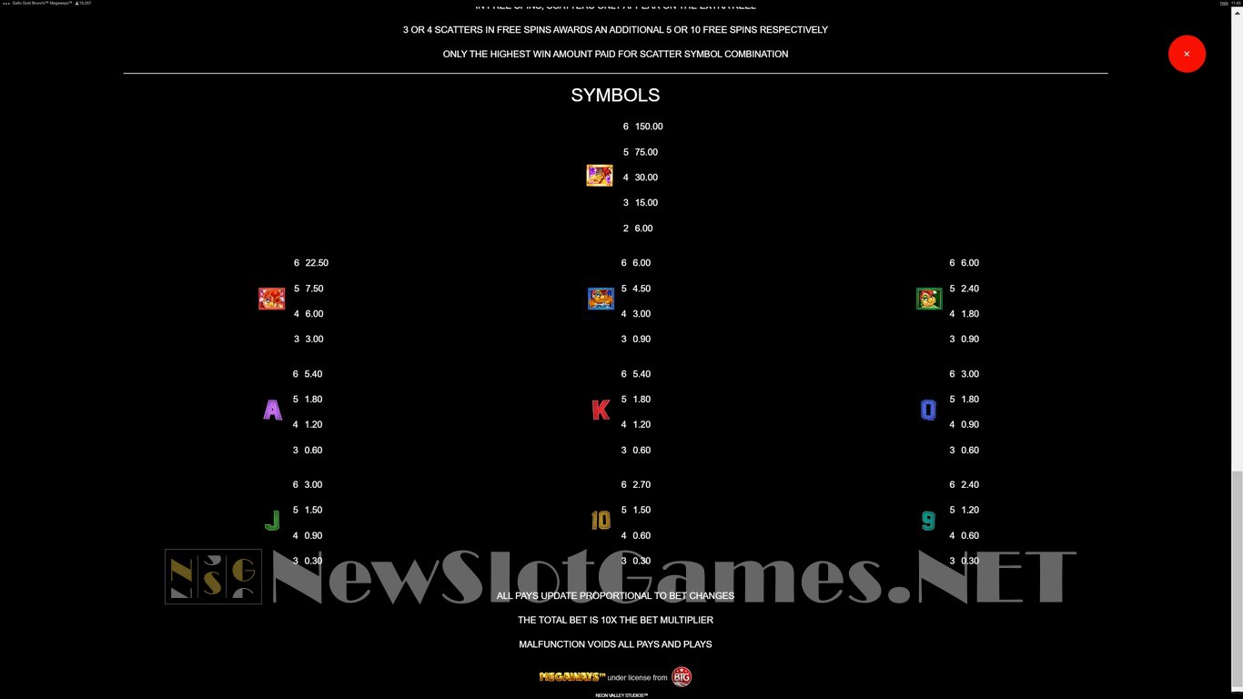 Gallo Gold Brunos Megaways Slot Slot Image in Demo - pic. 9