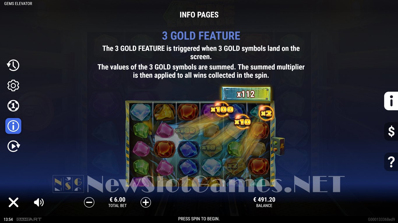 Gems Elevator Slot Slot Image in Demo - pic. 10