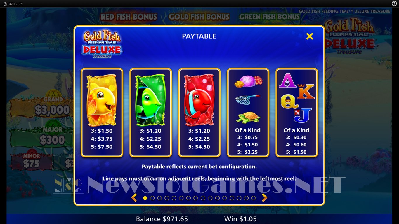 Gold Fish Feeding Time Deluxe Treasure Slot Slot Image in Demo - pic. 5