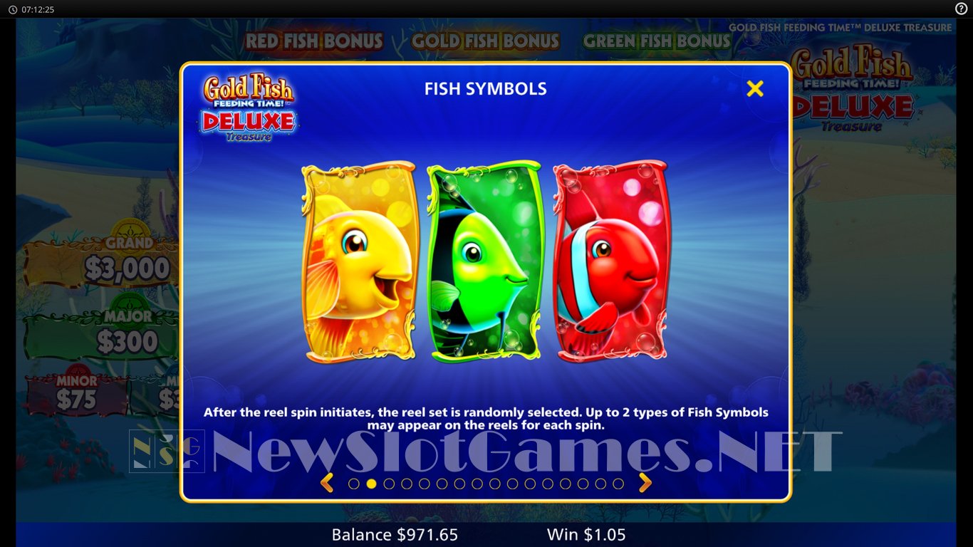 Gold Fish Feeding Time Deluxe Treasure Slot Slot Image in Demo - pic. 6