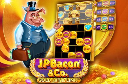 Gold Hit & Link JP Bacon & Co Slot Logo