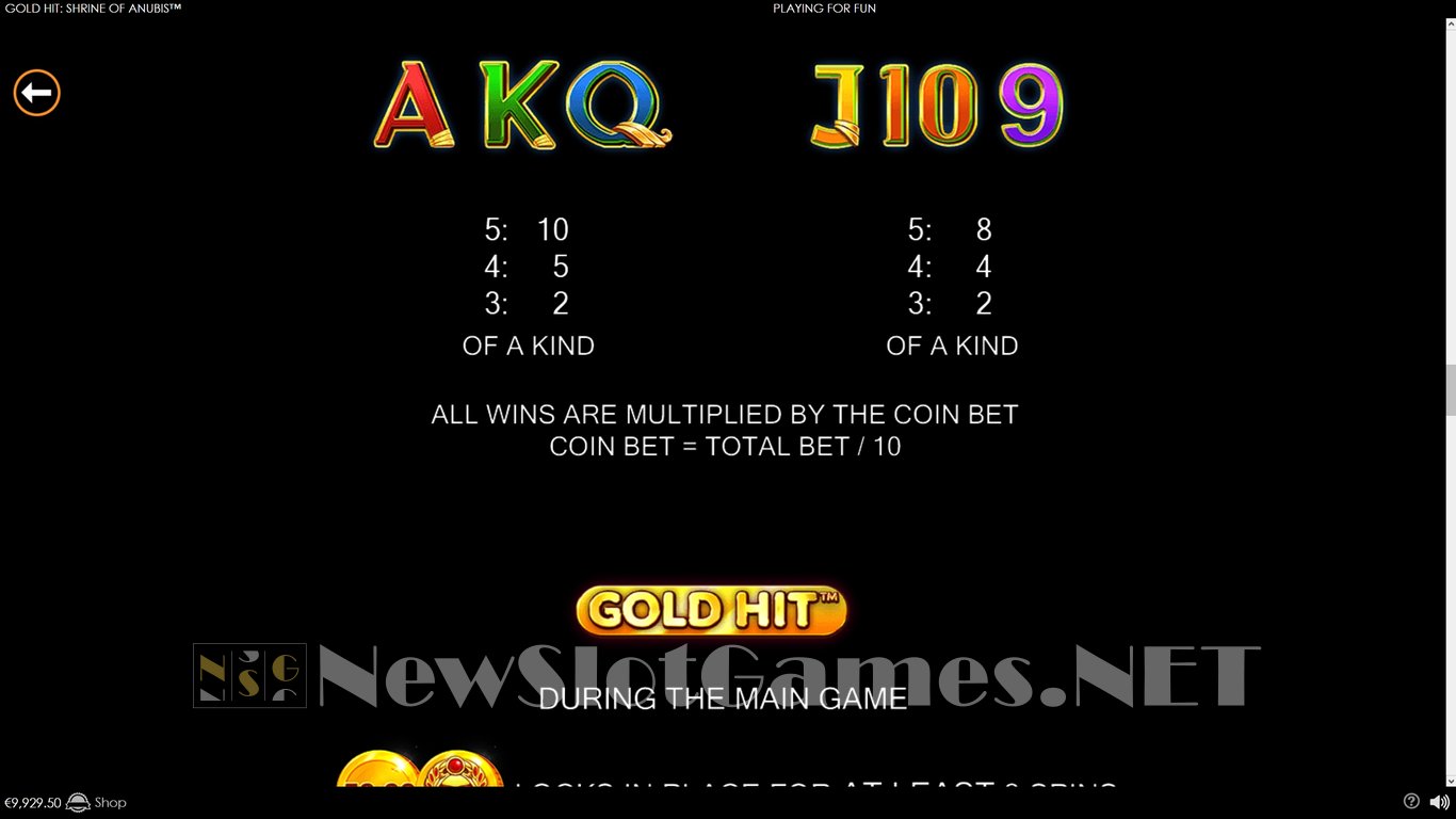 Gold Hit Shrine Of Anubis Slot Slot Image in Demo - pic. 10