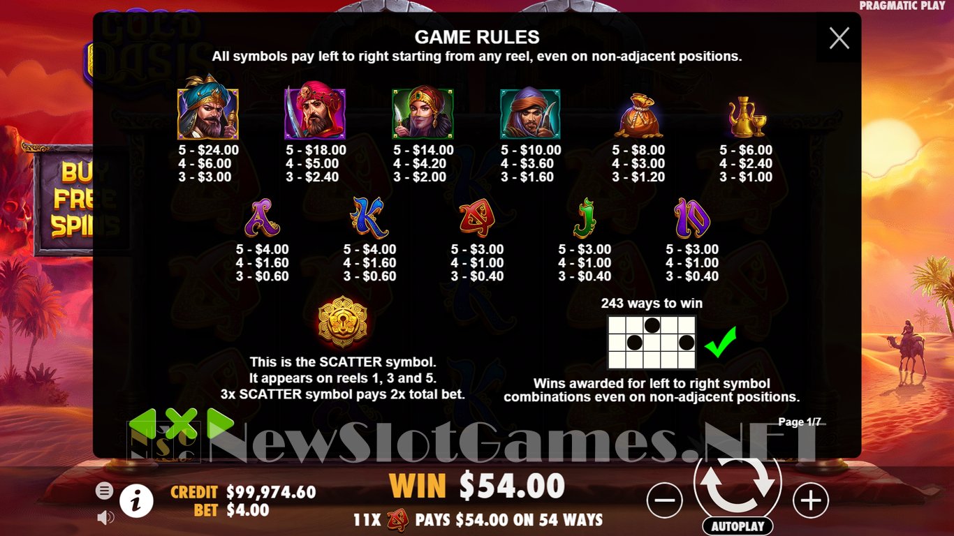 Gold Oasis Slot Slot Image in Demo - pic. 6