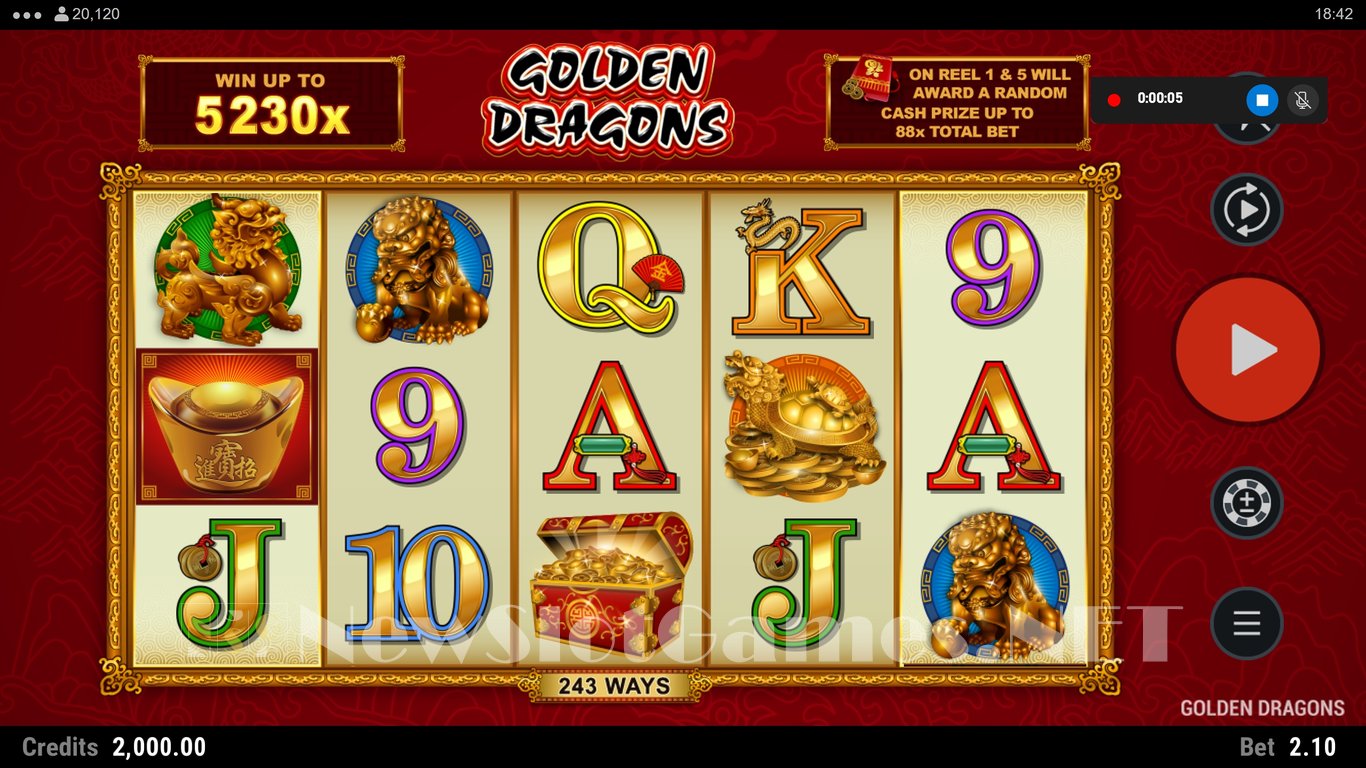 Golden Dragons Slot Demo Image