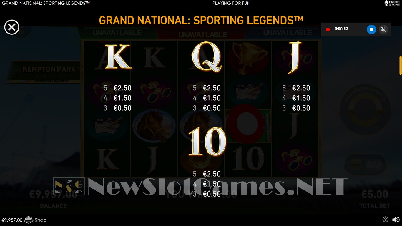 Grand National Sporting Legends Slot Slot Image in Demo - pic. 11