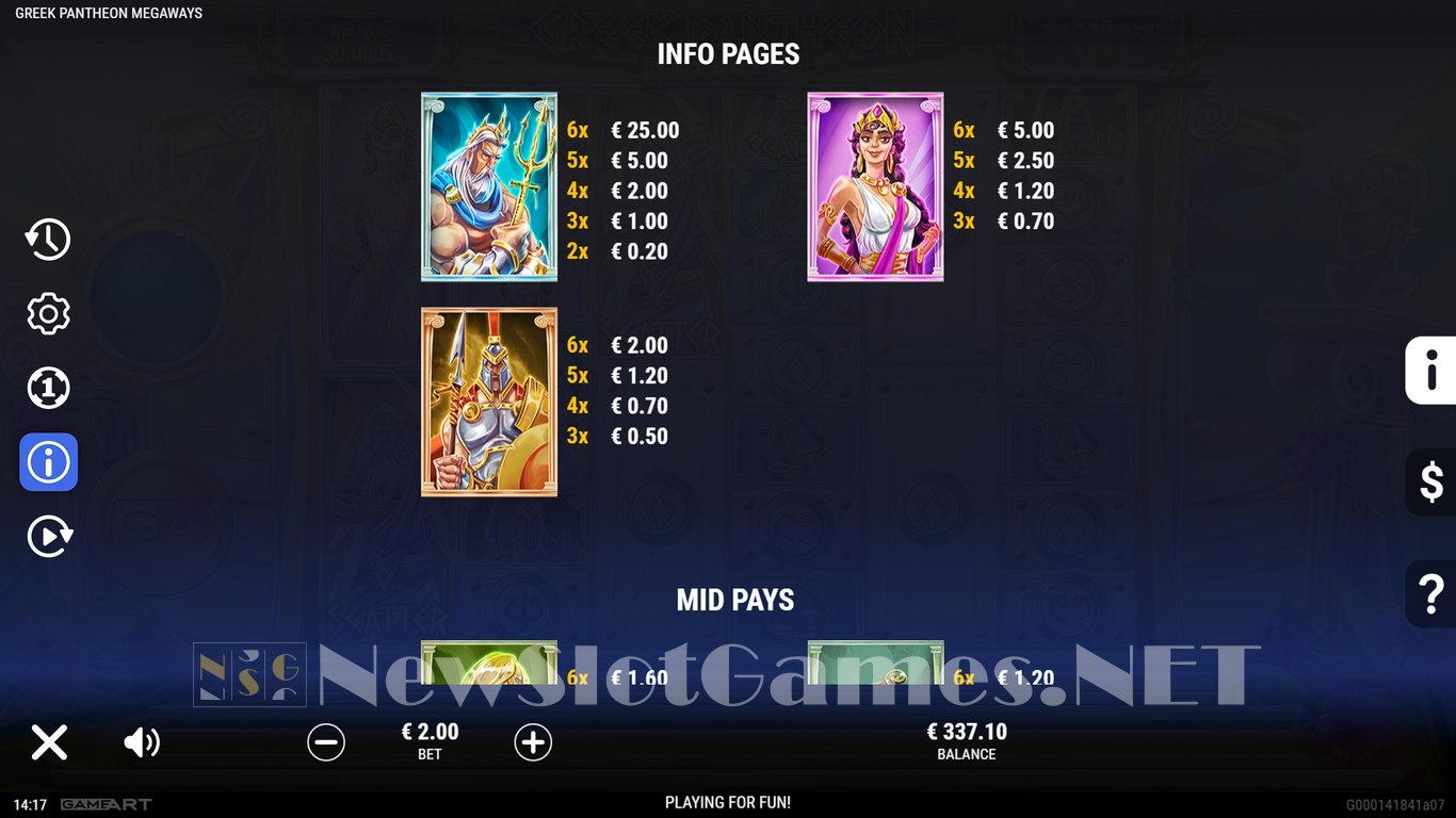 Greek Pantheon Megaways Slot Slot Image in Demo - pic. 12