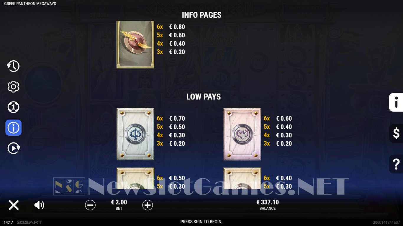 Greek Pantheon Megaways Slot Slot Image in Demo - pic. 13