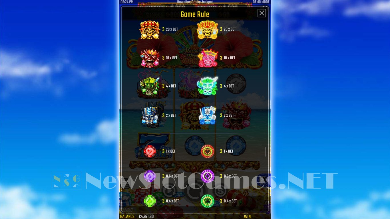 Hawaiian Dream Jackpot Slot Slot Image in Demo - pic. 7