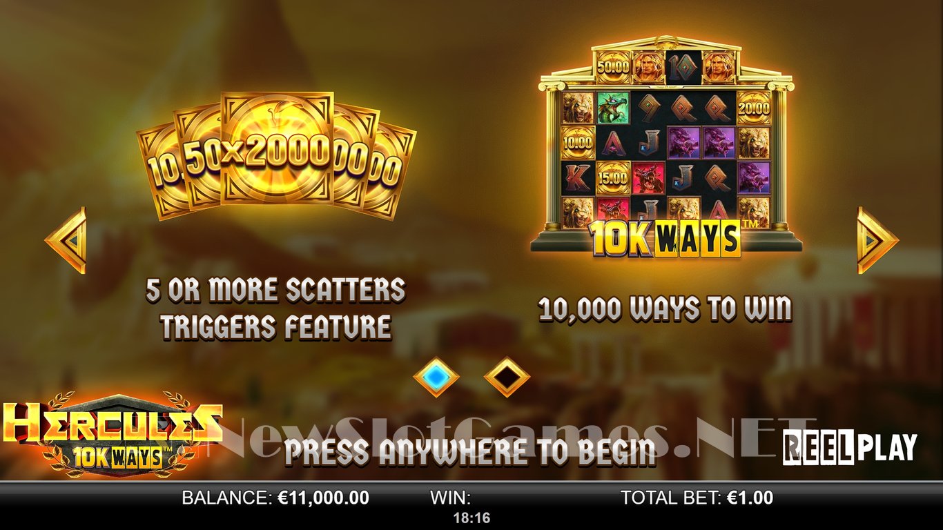 Hercules 10K Ways Slot Demo Image