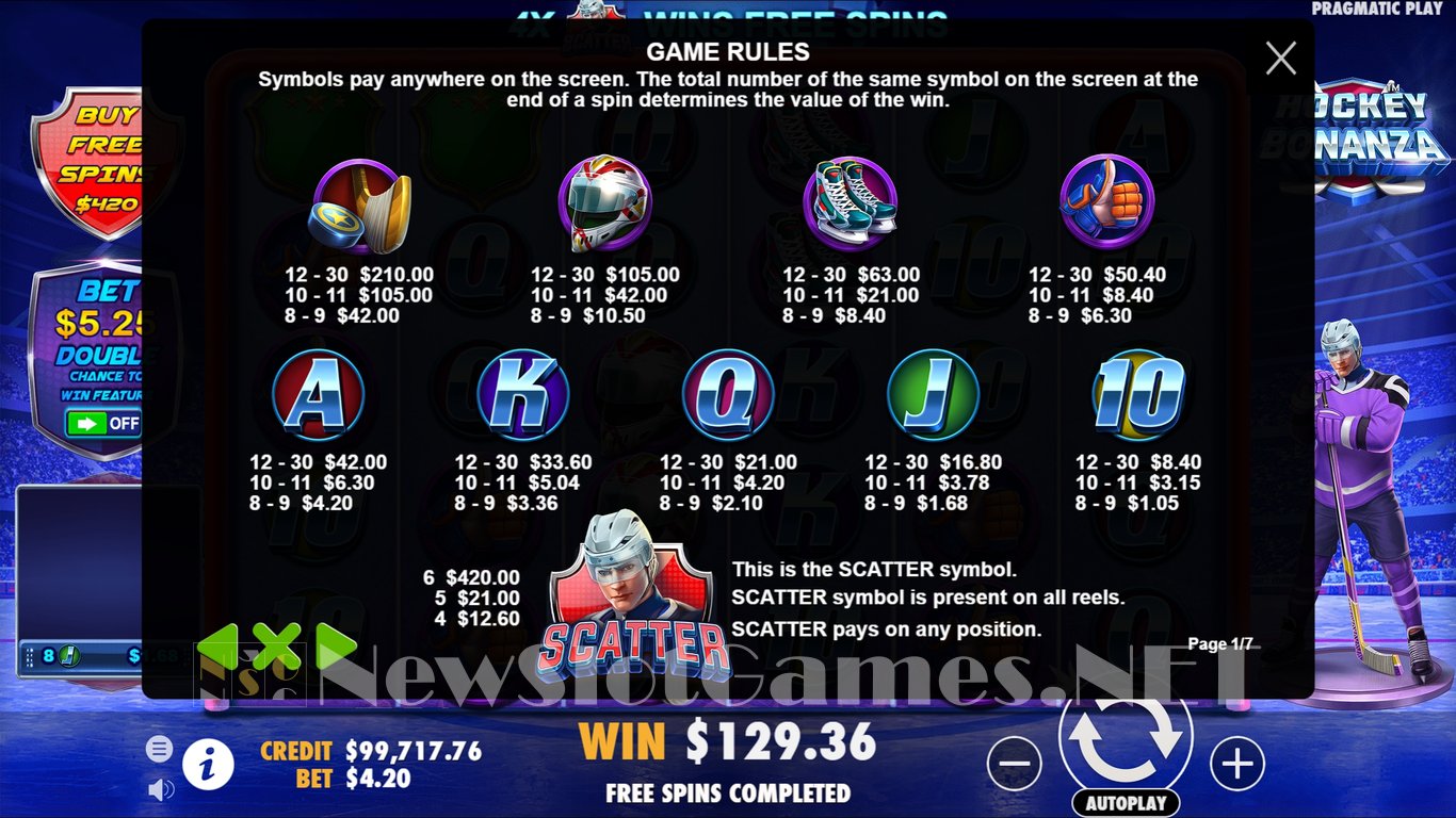 Hockey Bonanza Slot Slot Image in Demo - pic. 14