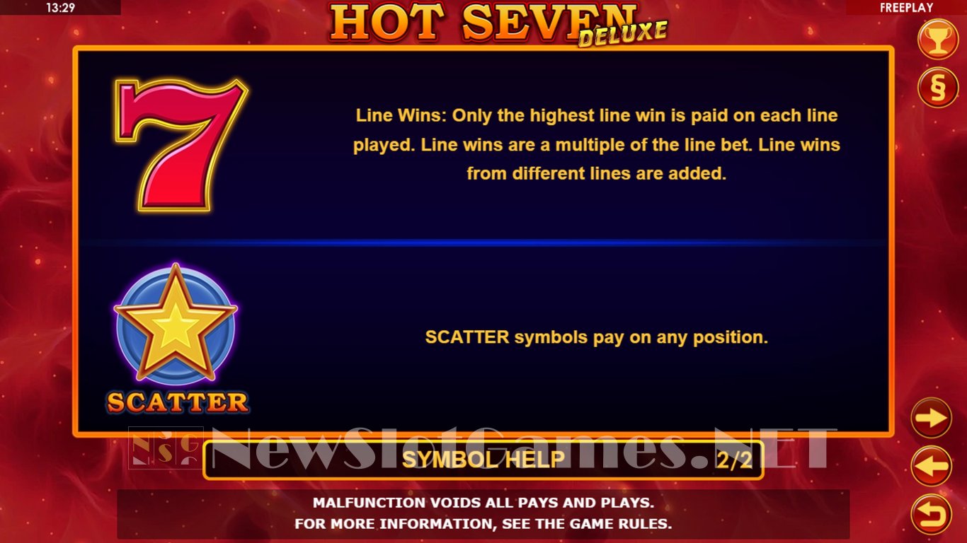 Hot Seven Deluxe Slot Slot Image in Demo - pic. 8