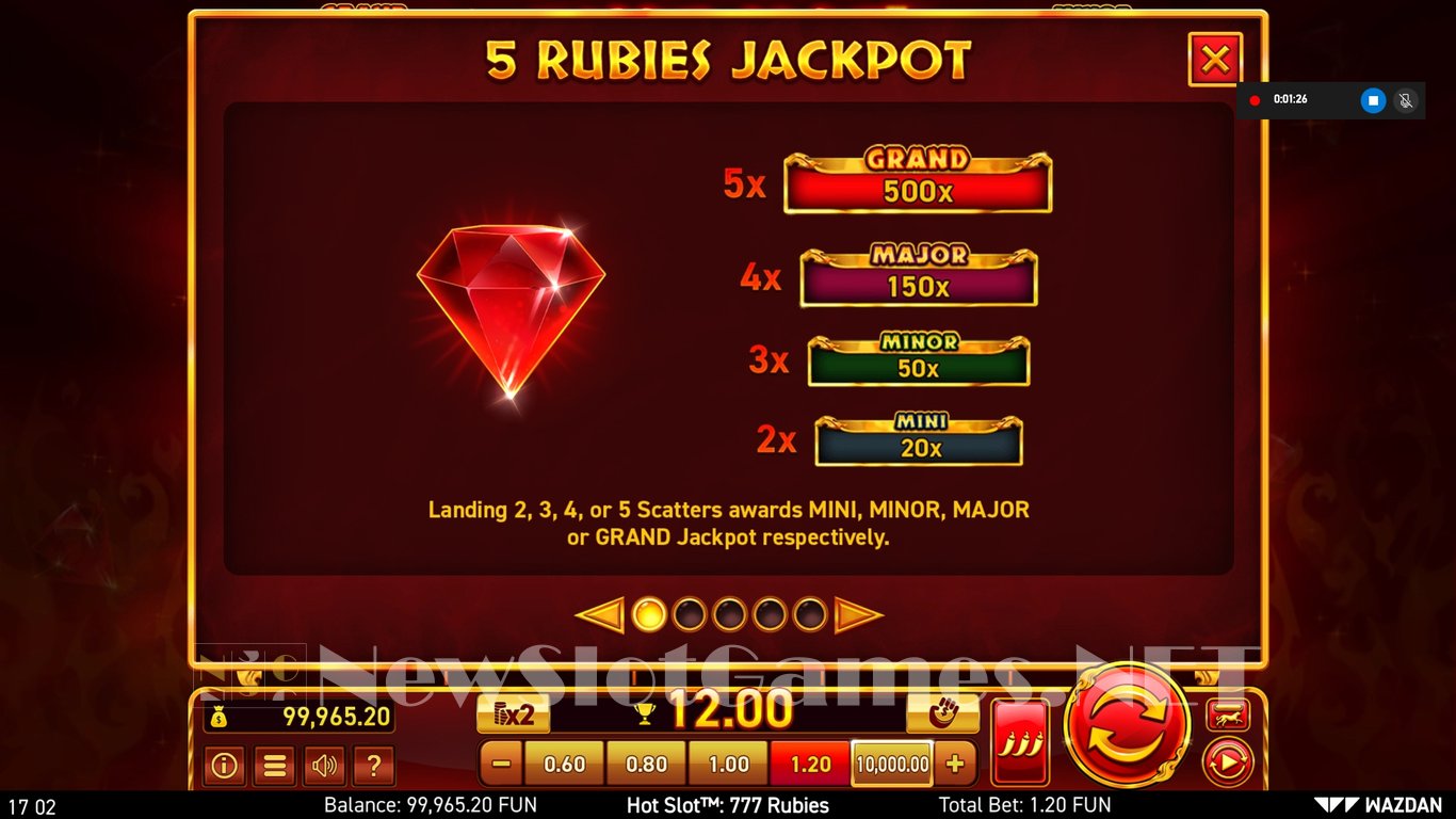 Hot Slot™: 777 Rubies Slot Slot Image in Demo - pic. 10