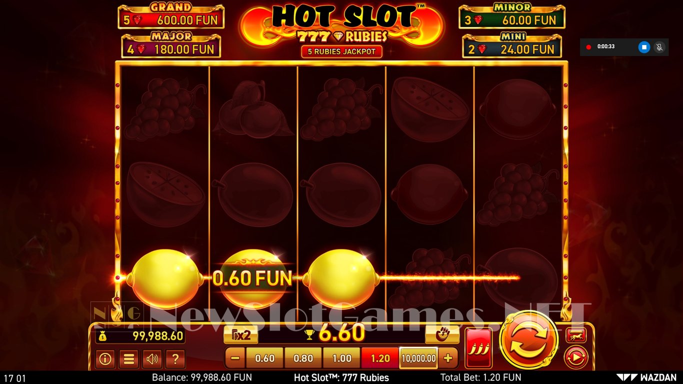 Hot Slot™: 777 Rubies Slot Slot Image in Demo - pic. 6