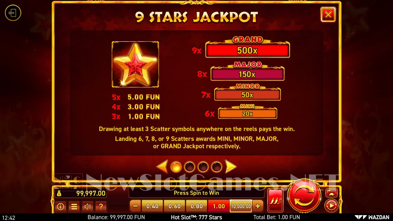 Hot Slot™ 777 Stars Slot Slot Image in Demo - pic. 5