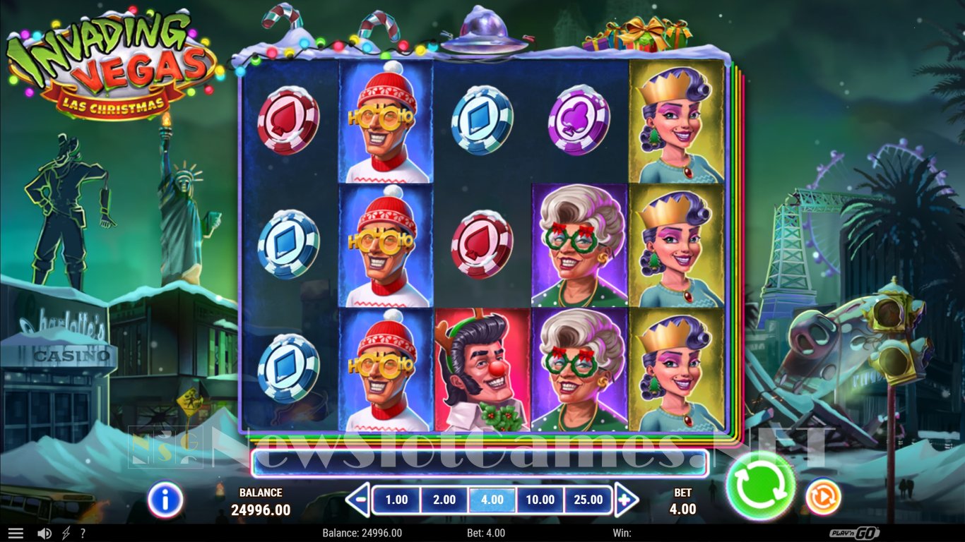 Invading Vegas Las Christmas Slot Demo Image