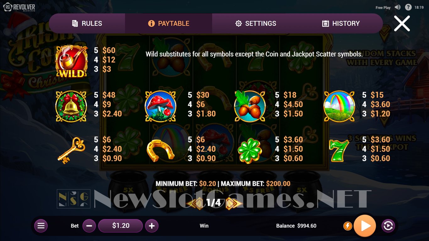 Irish Coins Christmas Slot Slot Image in Demo - pic. 4