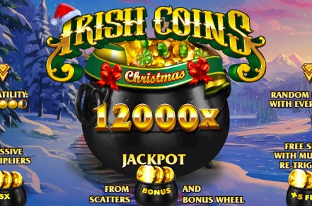 Irish Coins Christmas Slot Logo