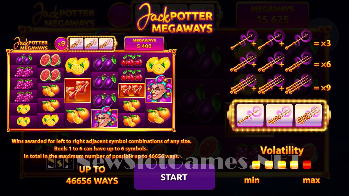 Jack Potter Megaways Slot Demo Image