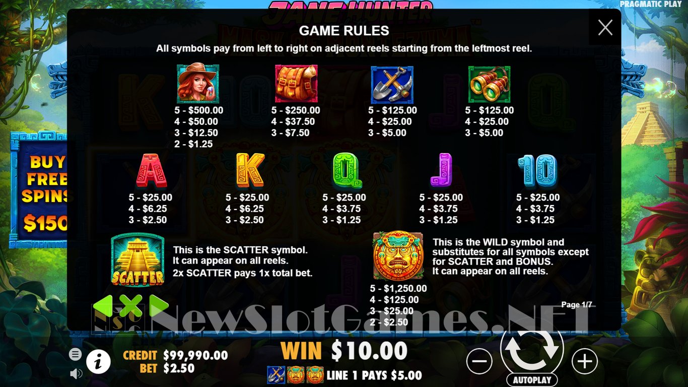 Jane Hunter and the Mask of Montezuma Slot Slot Image in Demo - pic. 5