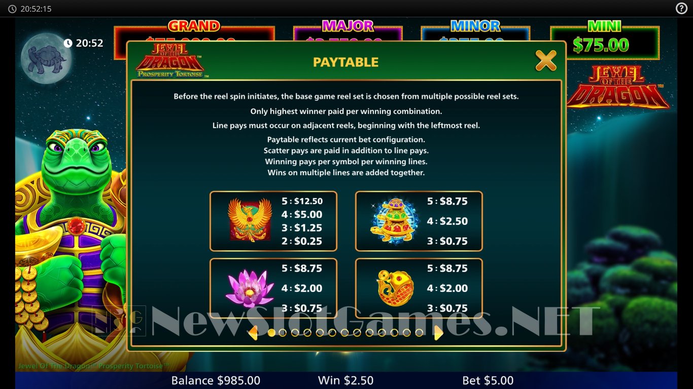 Jewel of the Dragon Prosperity Tortoise Slot Slot Image in Demo - pic. 6