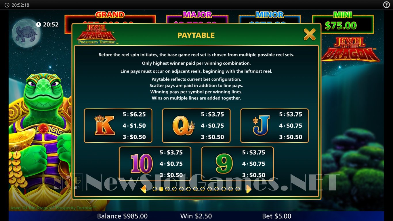 Jewel of the Dragon Prosperity Tortoise Slot Slot Image in Demo - pic. 7