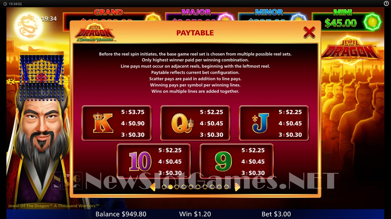 Jewel of the Dragon: A Thousand Warriors Slot Slot Image in Demo - pic. 12