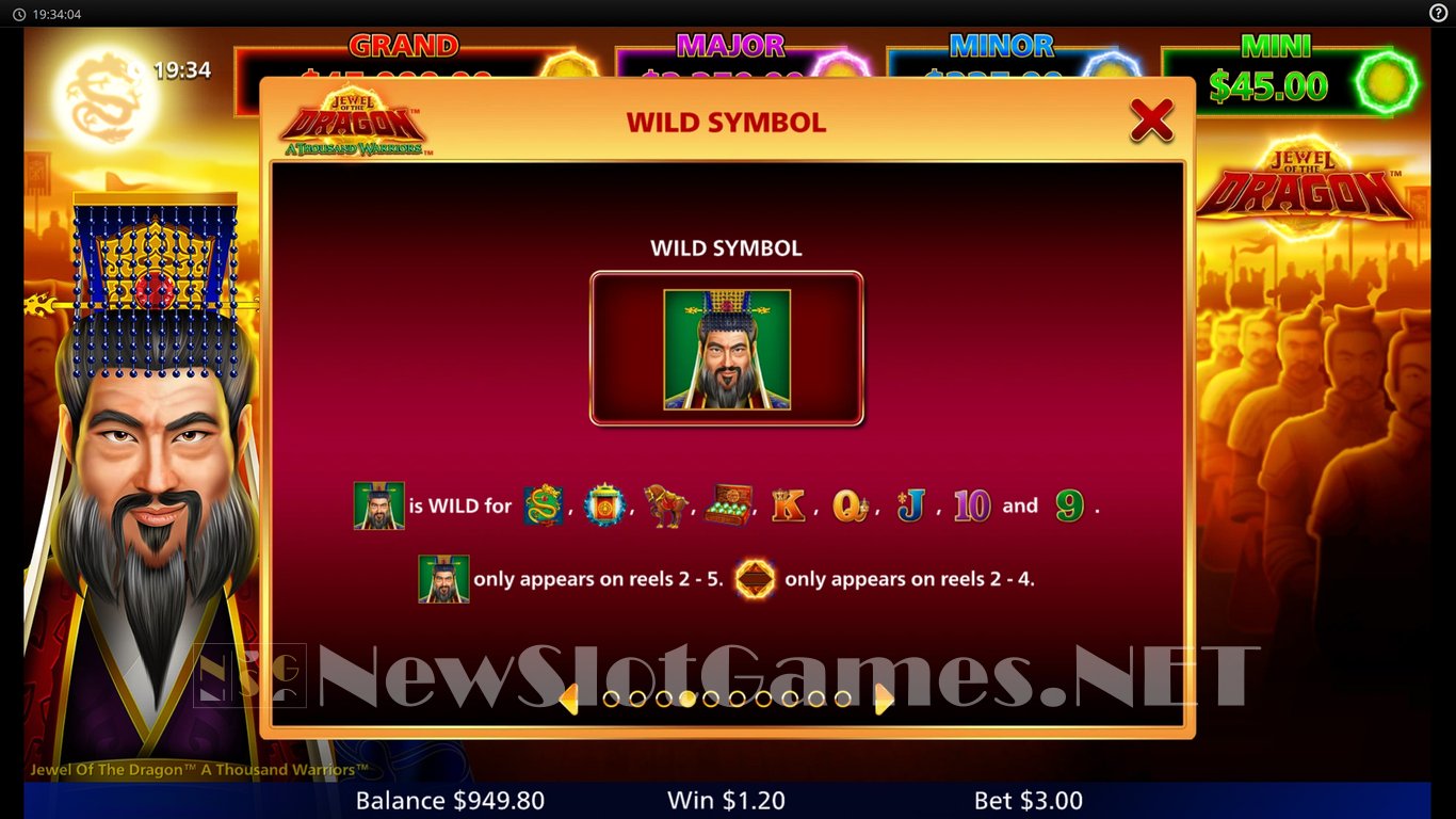 Jewel of the Dragon: A Thousand Warriors Slot Slot Image in Demo - pic. 13
