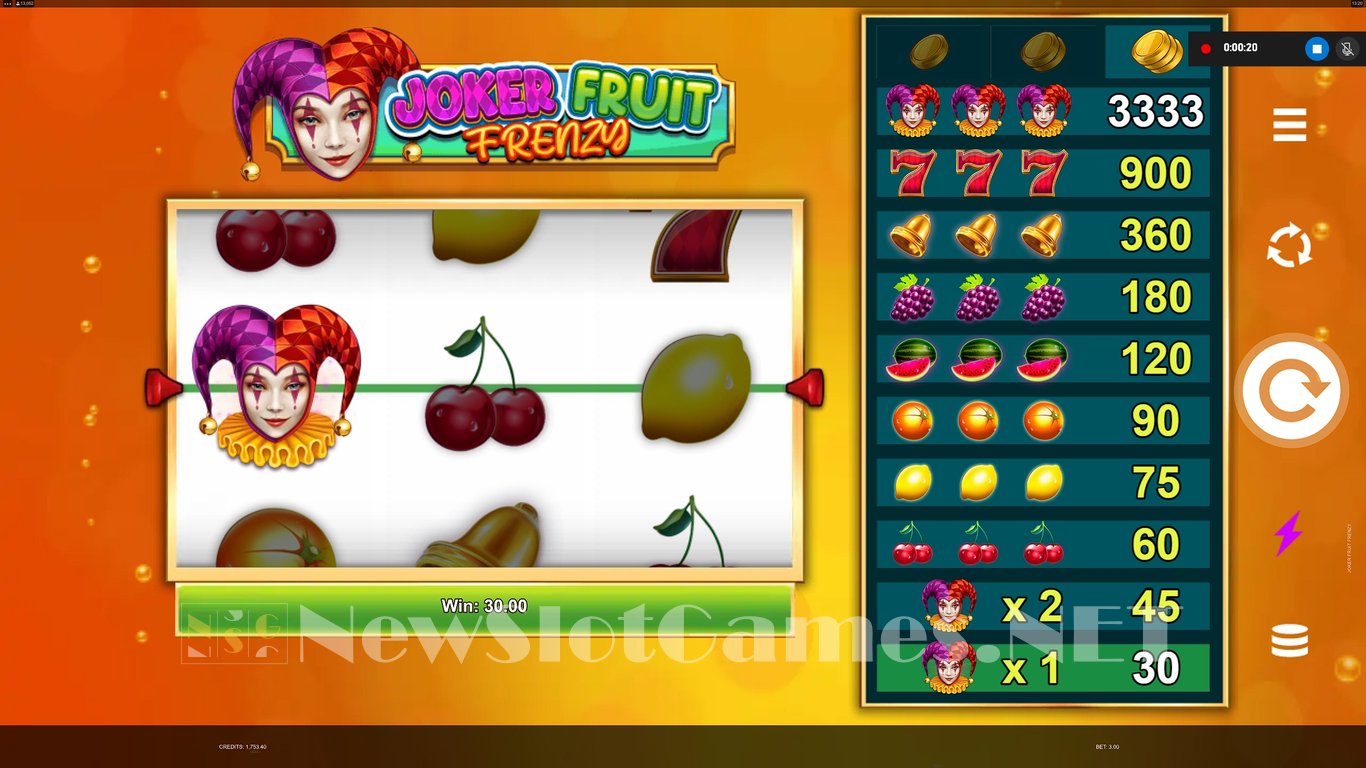 Joker Fruit Frenzy Slot Slot Image in Demo - pic. 3