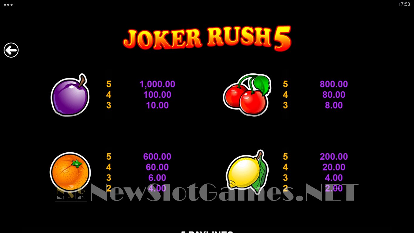 Joker Rush 5 Slot Slot Image in Demo - pic. 7
