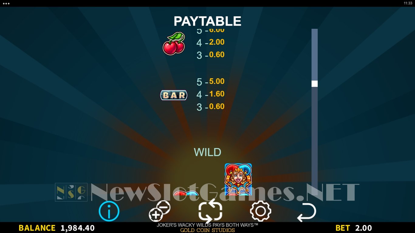 Jokers Wacky Wilds Slot Slot Image in Demo - pic. 10